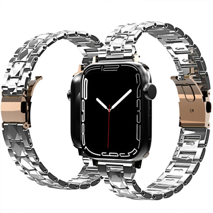 Electroplated Acrylic Watch Band For Apple Watch Series 9&8&7 41mm / SE 3&SE 2&6&SE&5&4 40mm / 3&2&1 38mm(Silver)-garmade.com