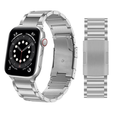 Titanium Alloy Watch Band For Apple Watch Ultra 49mm&Watch Ultra 2 49mm / Series 9&8&7 45mm / SE 3&SE 2&6&SE&5&4 44mm / 3&2&1 42mm(Silver)-garmade.com