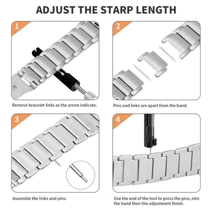 Titanium Alloy Watch Band For Apple Watch Series 9&8&7 41mm / SE 3&SE 2&6&SE&5&4 40mm / 3&2&1 38mm(Silver)-garmade.com