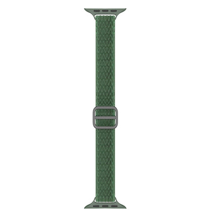 Wave Small Waist Nylon Watch Band For Apple Watch Ultra 49mm&Watch Ultra 2 49mm / Series 9&8&7 45mm / SE 3&SE 2&6&SE&5&4 44mm / 3&2&1 42mm(Army Green)-garmade.com