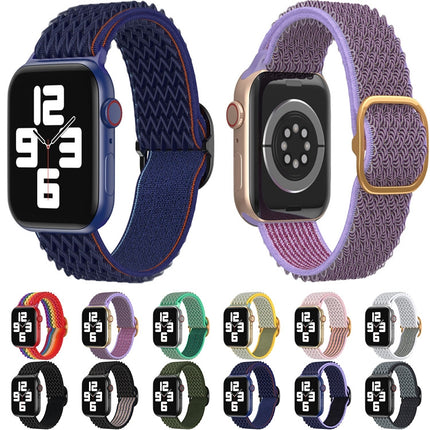 Wave Nylon Watch Band For Apple Watch Ultra 49mm&Watch Ultra 2 49mm / Series 9&8&7 45mm / SE 3&SE 2&6&SE&5&4 44mm / 3&2&1 42mm(Army Green)-garmade.com