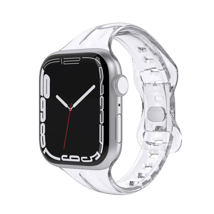 TPU 8-buckle Watch Band For Apple Watch Ultra 49mm&Watch Ultra 2 49mm / Series 9&8&7 45mm / SE 3&SE 2&6&SE&5&4 44mm / 3&2&1 42mm(Transparent)-garmade.com