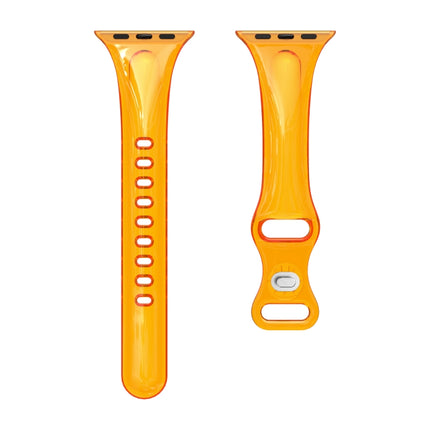 TPU 8-buckle Watch Band For Apple Watch Ultra 49mm&Watch Ultra 2 49mm / Series 9&8&7 45mm / SE 3&SE 2&6&SE&5&4 44mm / 3&2&1 42mm(Fluorescent Orange)-garmade.com