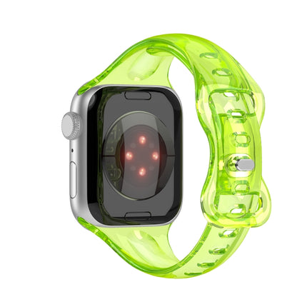 TPU 8-buckle Watch Band For Apple Watch Ultra 49mm&Watch Ultra 2 49mm / Series 9&8&7 45mm / SE 3&SE 2&6&SE&5&4 44mm / 3&2&1 42mm(Fluorescent Yellow)-garmade.com