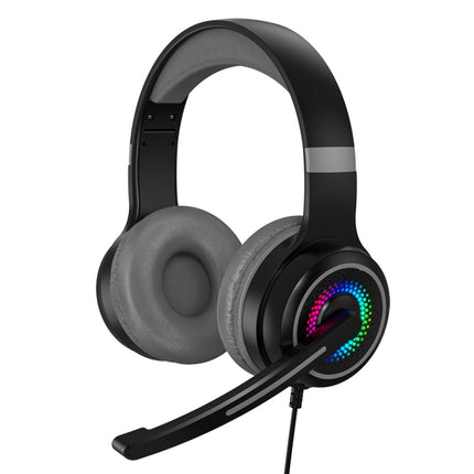 Y20 LED Bass Stereo PC Wired Gaming Headset with Microphone(Black)-garmade.com