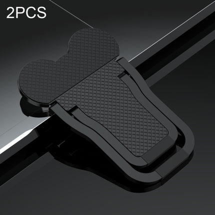 2 PCS Metal Foldable Laptop Stand Bracket(Black)-garmade.com