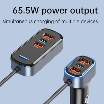 SC05 65.5W 6 in 1 PD / QC3.0 Fast Charge Extended Car Charger-garmade.com