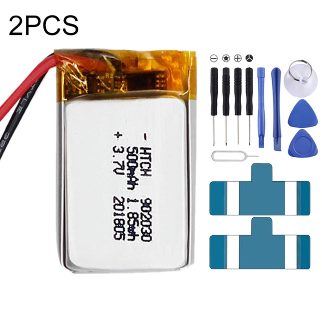 2pcs 902030 500mAh Li-Polymer Battery Replacement-garmade.com