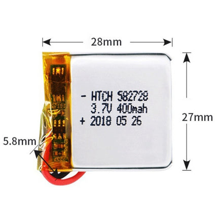 2pcs 582728 400mAh Li-Polymer Battery Replacement-garmade.com