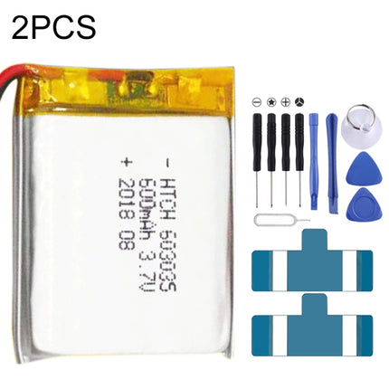 2pcs 603035 600mAh Li-Polymer Battery Replacement-garmade.com