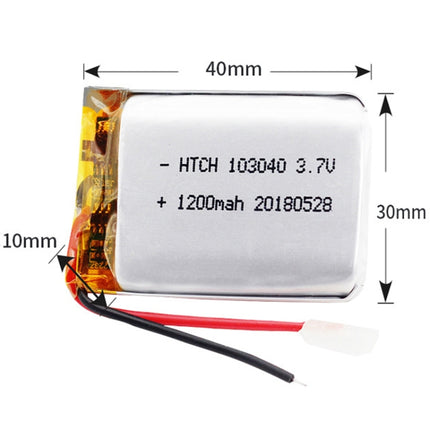 2pcs 103040 1200mAh Li-Polymer Battery Replacement-garmade.com