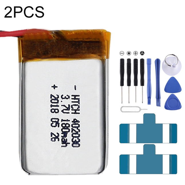 2pcs 402030 180mAh Li-Polymer Battery Replacement-garmade.com