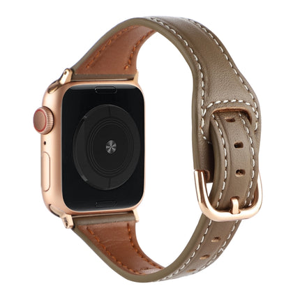 T-shaped Genuine Leather Starry Sky Watch Band For Apple Watch Ultra 49mm&Watch Ultra 2 49mm / Series 9&8&7 45mm / SE 3&SE 2&6&SE&5&4 44mm / 3&2&1 42mm(Grey)-garmade.com