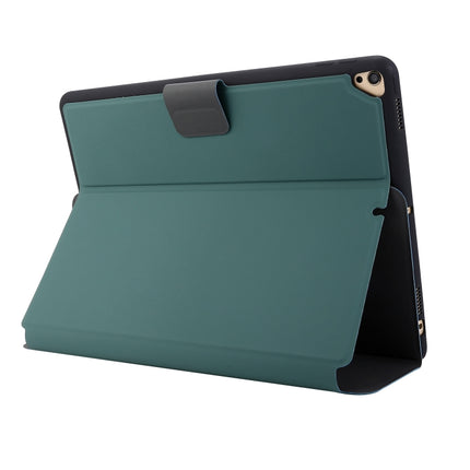For iPad 10.2 2021 & 2020 & 2019 / Air 2019 / Pro 10.5 Electric Pressed Texture Horizontal Flip Leather Case with Holder & Pen Slot(Dark Green)-garmade.com