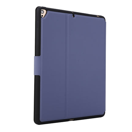 For iPad 9.7 (2018) / (2017) Electric Pressed Texture Horizontal Flip Leather Case with Holder & Pen Slot(Lavender Gray)-garmade.com