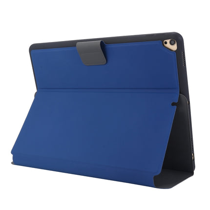 For iPad 9.7 (2018) / (2017) Electric Pressed Texture Horizontal Flip Leather Case with Holder & Pen Slot(Navy Blue)-garmade.com