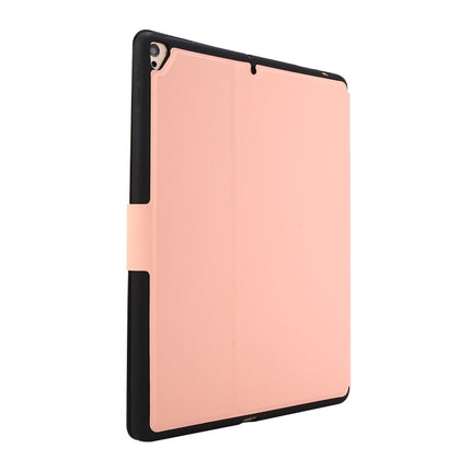 For iPad 9.7 (2018) / (2017) Electric Pressed Texture Horizontal Flip Leather Case with Holder & Pen Slot(Pink)-garmade.com