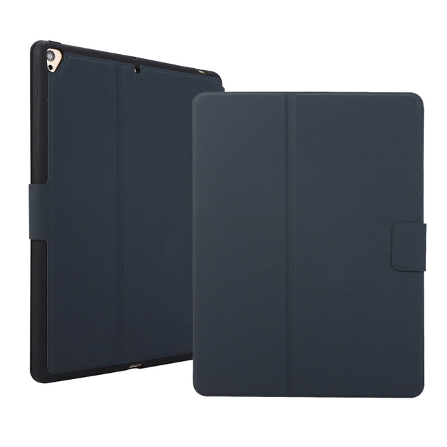 For iPad 9.7 (2018) / (2017) Electric Pressed Texture Horizontal Flip Leather Case with Holder & Pen Slot(Dark Gray)-garmade.com