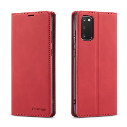 For Galaxy S20 Plus Forwenw Dream Series Oil Edge Strong Magnetism Horizontal Flip Leather Case with Holder & Card Slots & Wallet & Photo Frame(Red)-garmade.com