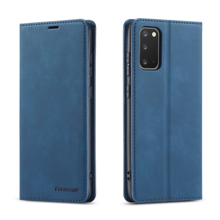 For Galaxy S20 Plus Forwenw Dream Series Oil Edge Strong Magnetism Horizontal Flip Leather Case with Holder & Card Slots & Wallet & Photo Frame(Blue)-garmade.com