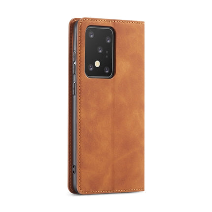 For Galaxy S20 Ultra Forwenw Dream Series Oil Edge Strong Magnetism Horizontal Flip Leather Case with Holder & Card Slots & Wallet & Photo Frame(Brown)-garmade.com