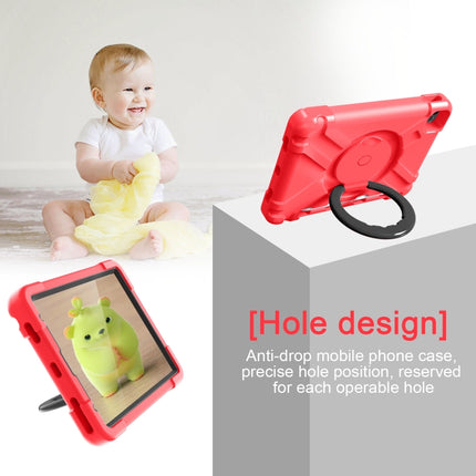For iPad Pro 11 (2020) PC + Silicone Shockproof Combination Tablet Case with 360 Degree Rotating Holder & Handle(Red+Black)-garmade.com