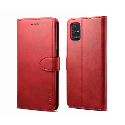 For Galaxy S20 GUSSIM Business Style Horizontal Flip Leather Case with Holder & Card Slots & Wallet(Red)-garmade.com