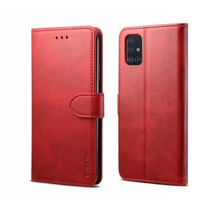 For Galaxy S20 Plus GUSSIM Business Style Horizontal Flip Leather Case with Holder & Card Slots & Wallet(Red)-garmade.com