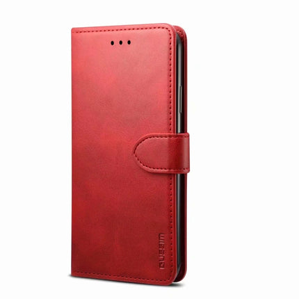 For Galaxy S20 Plus GUSSIM Business Style Horizontal Flip Leather Case with Holder & Card Slots & Wallet(Red)-garmade.com