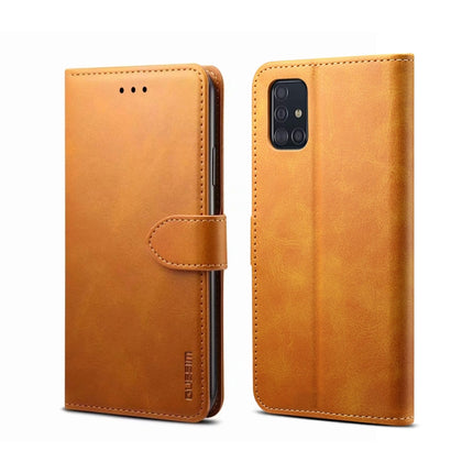 For Galaxy S20 Plus GUSSIM Business Style Horizontal Flip Leather Case with Holder & Card Slots & Wallet(Khaki)-garmade.com