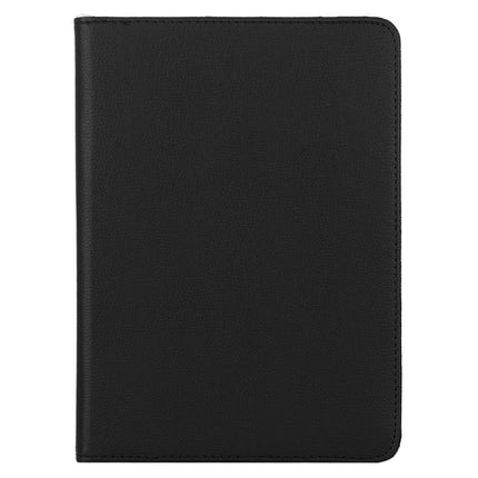 For iPad Pro 12.9 2022 / 2021 / 2020 Litchi Texture Horizontal Flip 360 Degrees Rotation Leather Tablet Case with Holder(Black)-garmade.com