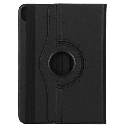 For iPad Pro 12.9 2022 / 2021 / 2020 Litchi Texture Horizontal Flip 360 Degrees Rotation Leather Tablet Case with Holder(Black)-garmade.com