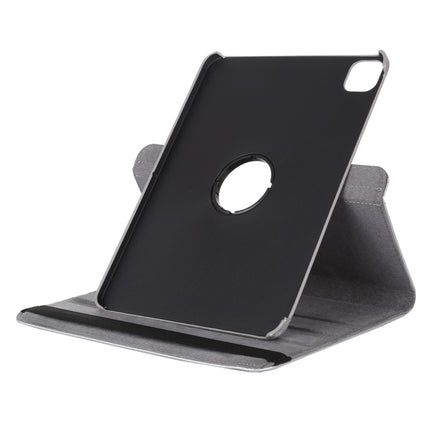 For iPad Pro 12.9 2022 / 2021 / 2020 Litchi Texture Horizontal Flip 360 Degrees Rotation Leather Tablet Case with Holder(Silver)-garmade.com