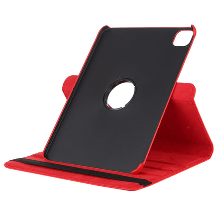 For iPad Pro 12.9 2022 / 2021 / 2020 Litchi Texture Horizontal Flip 360 Degrees Rotation Leather Tablet Case with Holder(Red)-garmade.com