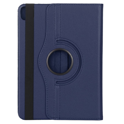 For iPad Pro 12.9 2022 / 2021 / 2020 Litchi Texture Horizontal Flip 360 Degrees Rotation Leather Tablet Case with Holder(Blue)-garmade.com