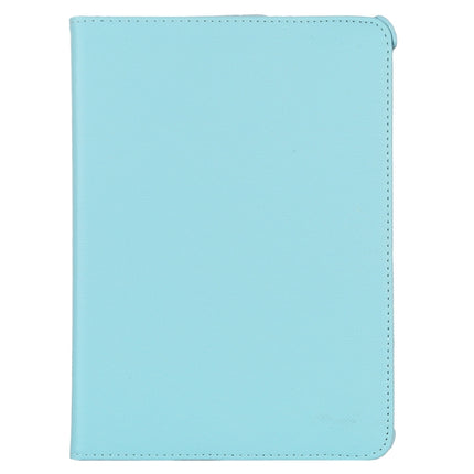 For iPad Pro 12.9 2022 / 2021 / 2020 Litchi Texture Horizontal Flip 360 Degrees Rotation Leather Tablet Case with Holder(Light Blue)-garmade.com