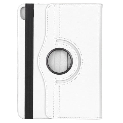 For iPad Pro 12.9 2022 / 2021 / 2020 Litchi Texture Horizontal Flip 360 Degrees Rotation Leather Tablet Case with Holder(White)-garmade.com