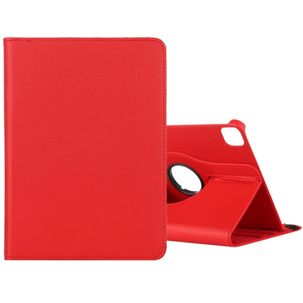 For iPad Pro 11 2022 / 2021 / 2020 / iPad Air 2020 10.9 Litchi Texture Horizontal Flip 360 Degrees Rotation Leather Tablet Case with Holder(Red)-garmade.com
