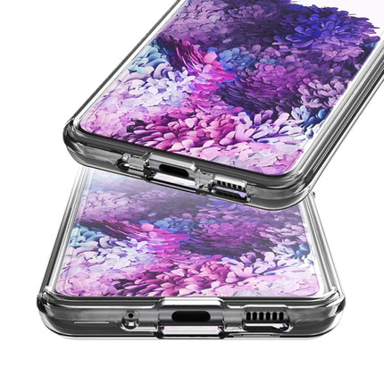 For Galaxy S20 2 In 1 PC + TPU Card Pattern Transparent Protective Case(Sea)-garmade.com