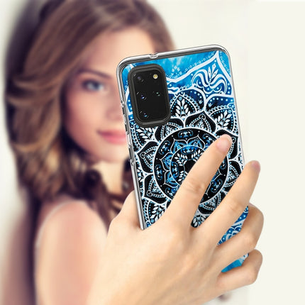 For Galaxy S20+ 2 In 1 PC + TPU Card Pattern Transparent Protective Case(Mandala)-garmade.com