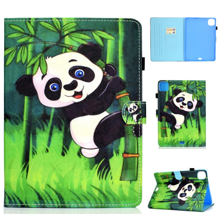 For iPad Pro 11 2020 Sewing Thread TPU Left and Right Flat Leather Tablet Case with Sleep Function & Card Slot & Buckle Anti-skid Strip and Pen Cover(Hug Bear)-garmade.com