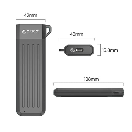 ORICO MM2C3-GR USB3.1 Gen1 Type-C 6Gbps M.2 SATA SSD Enclosure(Green)-garmade.com