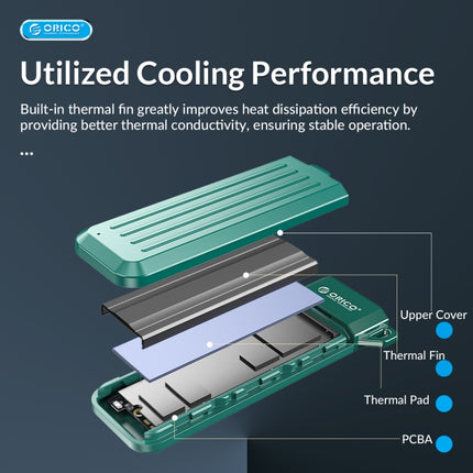 ORICO MM2C3-GY USB3.1 Gen1 Type-C 6Gbps M.2 SATA SSD Enclosure(Grey)-garmade.com