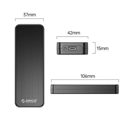 ORICO HM2-G2-BK M.2 NVMe SSD Enclosure(Black)-garmade.com