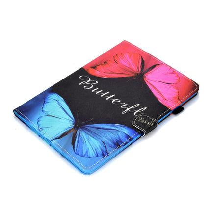 For iPad Pro 11 2020 Sewing Thread TPU Left and Right Flat Leather Tablet Case with Sleep Function & Card Slot & Buckle Anti-skid Strip and Pen Cover(Butterfly Love)-garmade.com