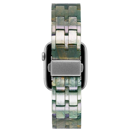 Five-bead Resin Watch Band For Apple Watch Ultra 49mm&Watch Ultra 2 49mm / Series 9&8&7 45mm / SE 3&SE 2&6&SE&5&4 44mm / 3&2&1 42mm(Aurora Green)-garmade.com