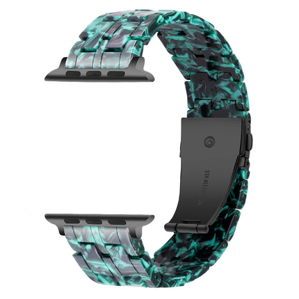 Five-bead Resin Watch Band For Apple Watch Ultra 49mm&Watch Ultra 2 49mm / Series 9&8&7 45mm / SE 3&SE 2&6&SE&5&4 44mm / 3&2&1 42mm(Claw Green)-garmade.com