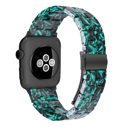 Five-bead Resin Watch Band For Apple Watch Ultra 49mm&Watch Ultra 2 49mm / Series 9&8&7 45mm / SE 3&SE 2&6&SE&5&4 44mm / 3&2&1 42mm(Claw Green)-garmade.com