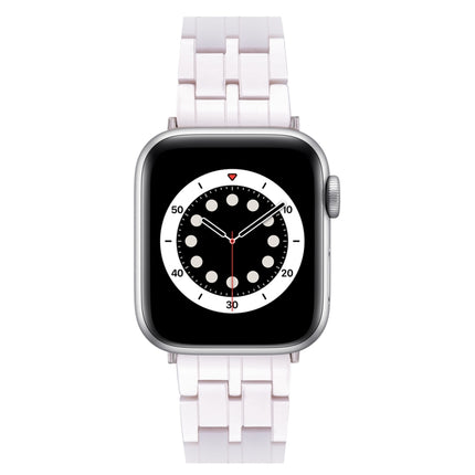 Five-bead Resin Watch Band For Apple Watch Series 9&8&7 41mm / SE 3&SE 2&6&SE&5&4 40mm / 3&2&1 38mm(Starlight White)-garmade.com