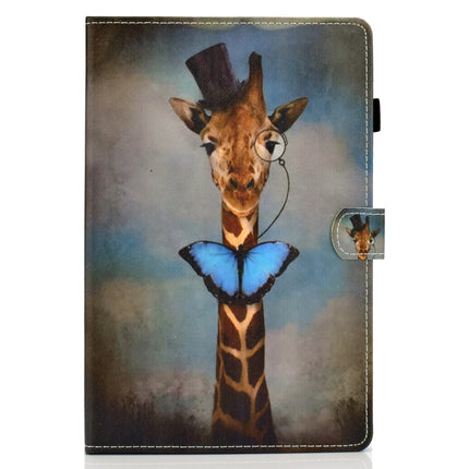 For iPad Pro 11 2020 Sewing Thread TPU Left and Right Flat Leather Tablet Case with Sleep Function & Card Slot & Buckle Anti-skid Strip and Pen Cover(Deer Head)-garmade.com